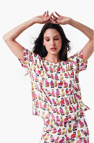 Pijama Longo Malha Cats