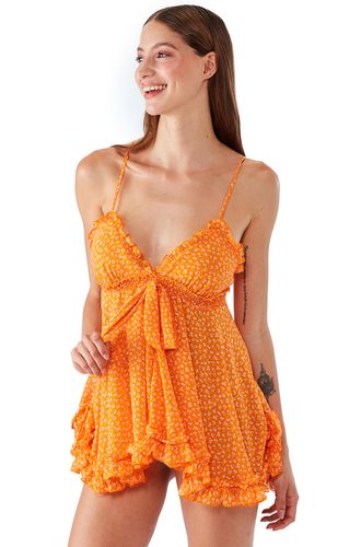 Camisola Curta Alça Chiffon Sasha