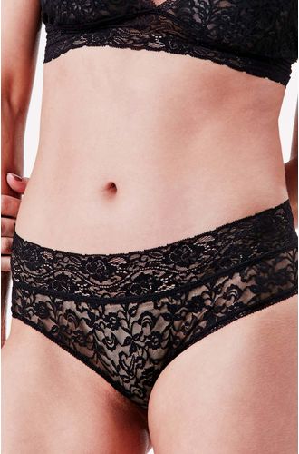Calcinha Alta Cavada Renda Lace Color