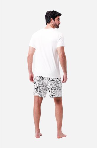 Pijama Curto Malha Abraço Masculino