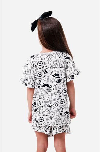 Pijama Curto Malha Abraço Kids Feminino