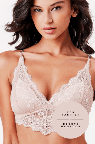 Sutiã Top Mari Renda Basic Me