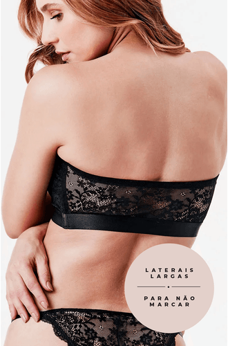 Top Faixa Bojo Removível Renda Basic Me