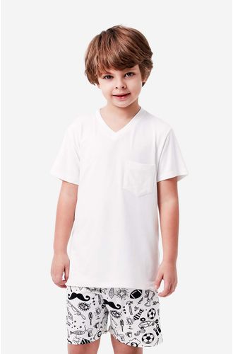 Pijama Curto Malha Abraço Kids Masculino