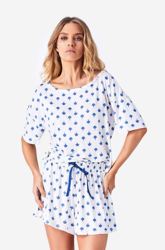 Pijama Curto Manga Média Malha Maite