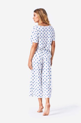 Pijama Capri Manga Curta Malha Maite