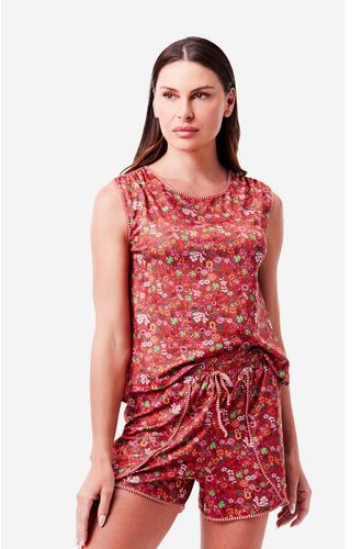 Pijama Curto Regata Malha Lucky