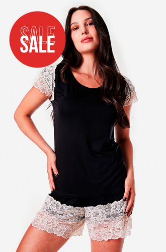 Pijama Curto Malha Sahy