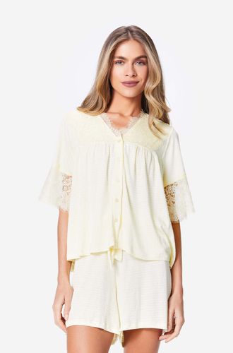 Pijama Curto Botões Malha Anarruga Bahia