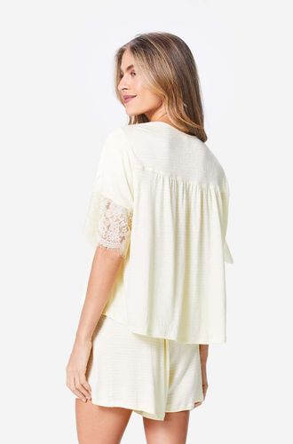 Pijama Curto Botões Malha Anarruga Bahia